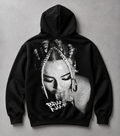ALCATRAZ CLO RAW IDENTITY — Oversize Hoodie Siyah ürün mockup